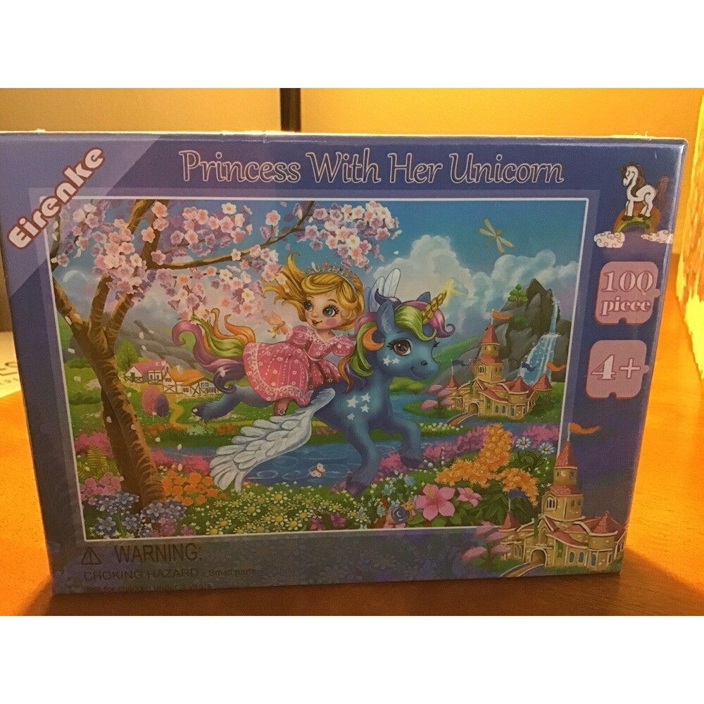 Princess with Her Unicorn Puzzle 100-Pieces Eirenke Ages 4+ NEW, SEALED